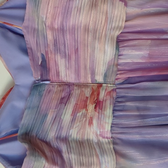 Eliza J Purple Watercolor Strapless Maxi Dress - Picture 5 of 8